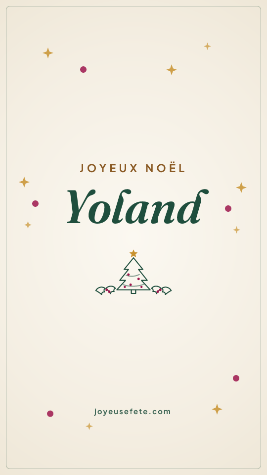 Image « Joyeux Noël Yoland » au format story