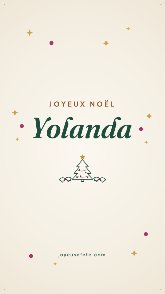 Image « Joyeux Noël Yolanda » au format story