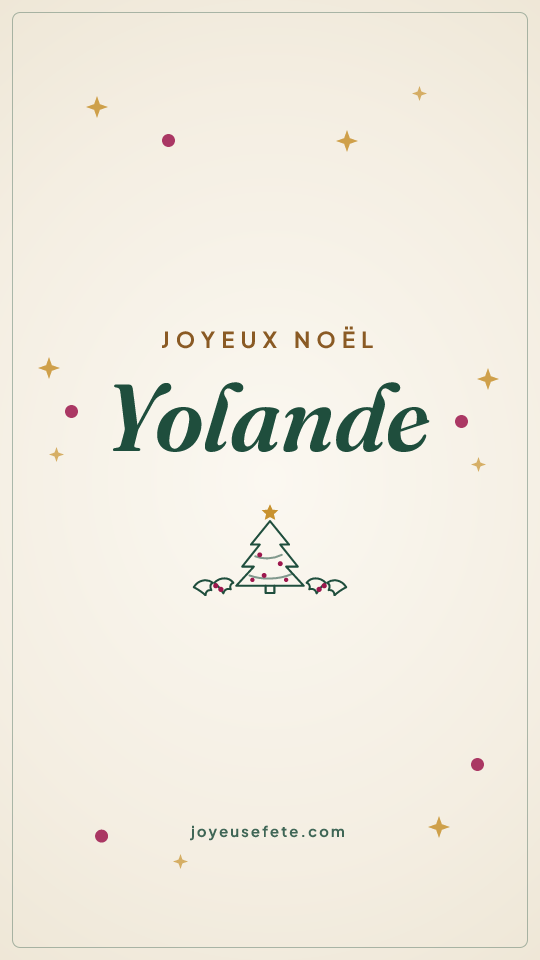 Image « Joyeux Noël Yolande » au format story