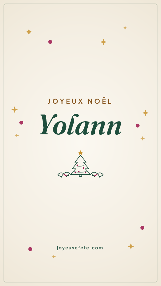 Image « Joyeux Noël Yolann » au format story