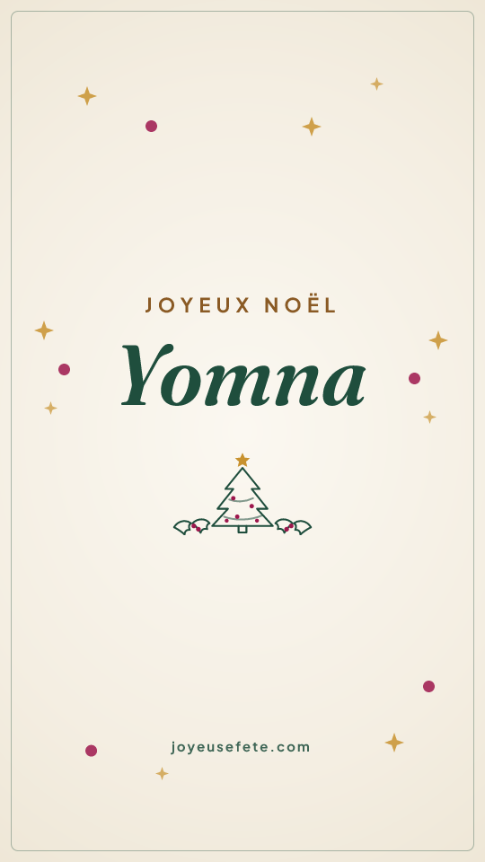 Image « Joyeux Noël Yomna » au format story