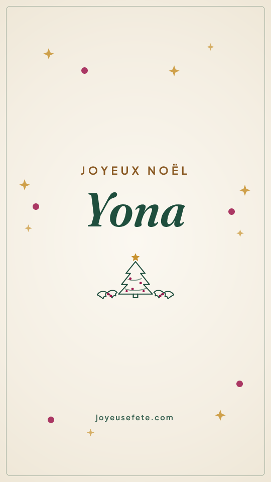 Image « Joyeux Noël Yona » au format story