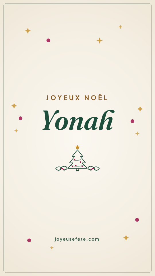 Image « Joyeux Noël Yonah » au format story