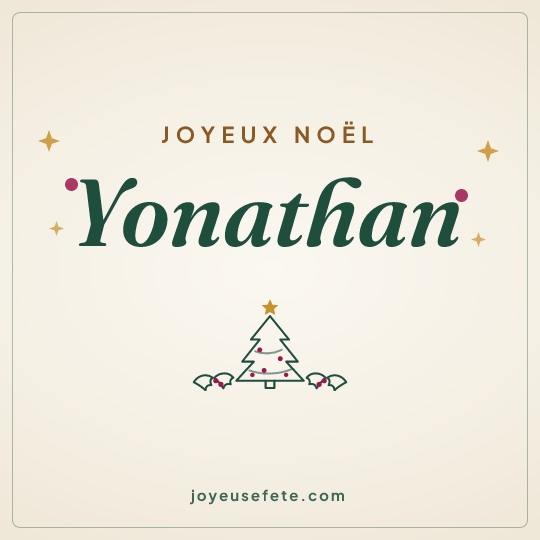 Image carrée « Joyeux Noël Yonathan » pour WhatsApp