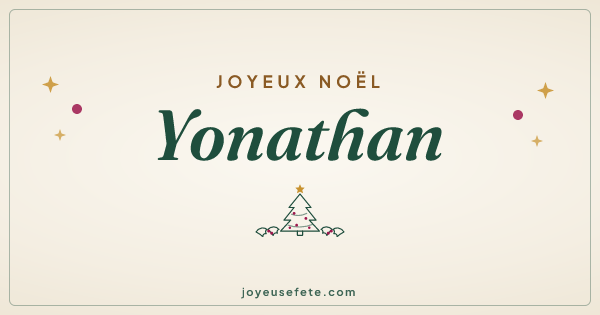 Image « Joyeux Noël Yonathan » au format large
