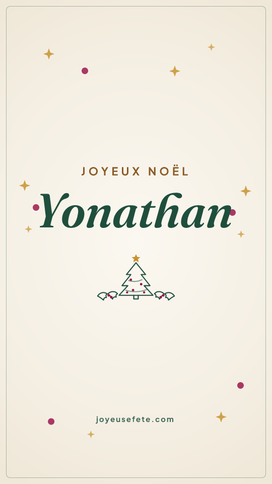 Image « Joyeux Noël Yonathan » au format story
