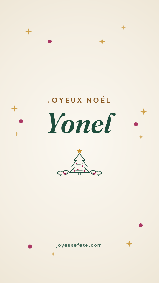 Image « Joyeux Noël Yonel » au format story