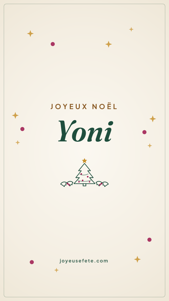 Image « Joyeux Noël Yoni » au format story