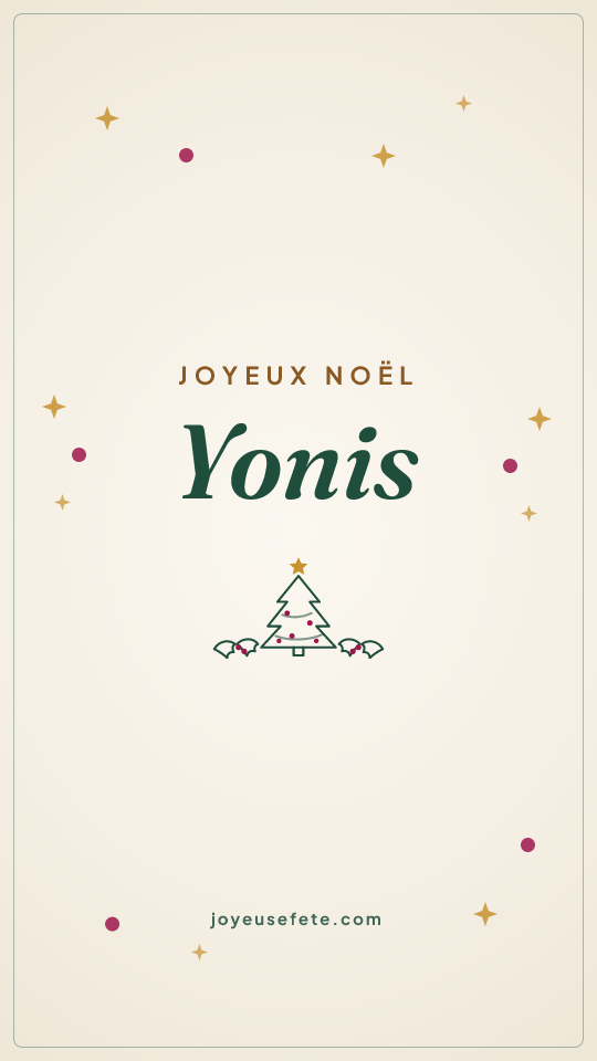 Image « Joyeux Noël Yonis » au format story