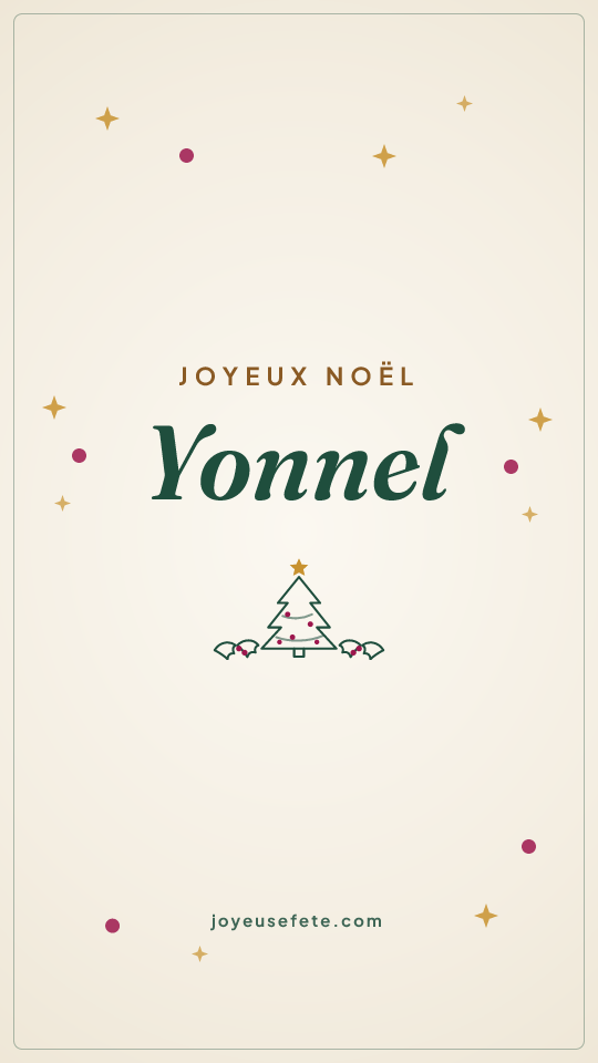 Image « Joyeux Noël Yonnel » au format story