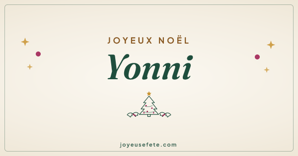 Image « Joyeux Noël Yonni » au format large