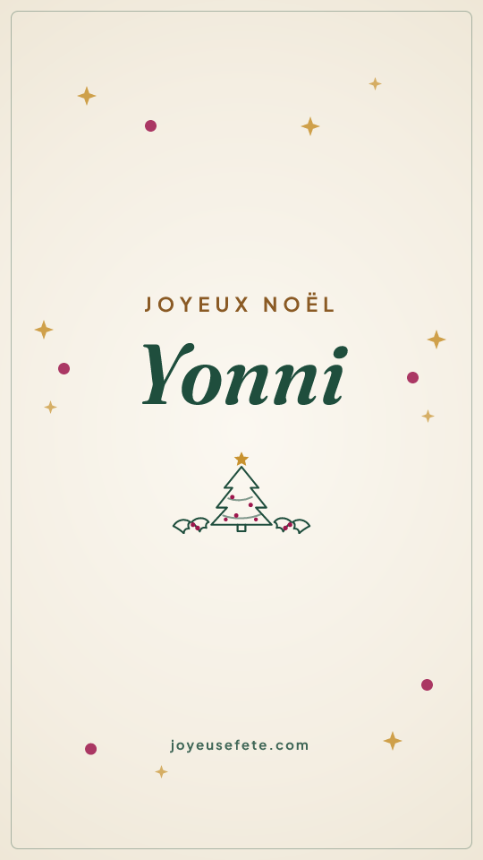 Image « Joyeux Noël Yonni » au format story
