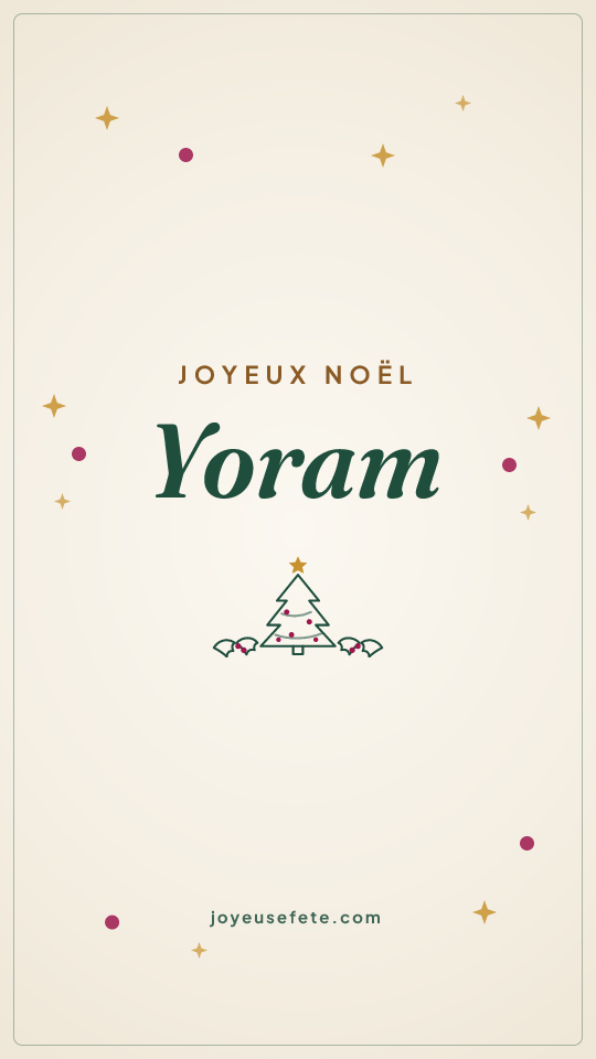 Image « Joyeux Noël Yoram » au format story