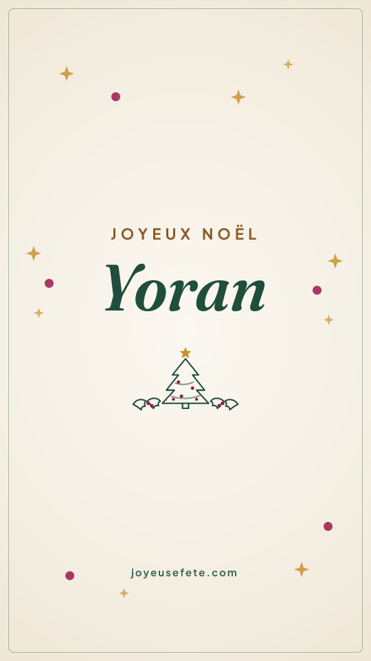 Image « Joyeux Noël Yoran » au format story