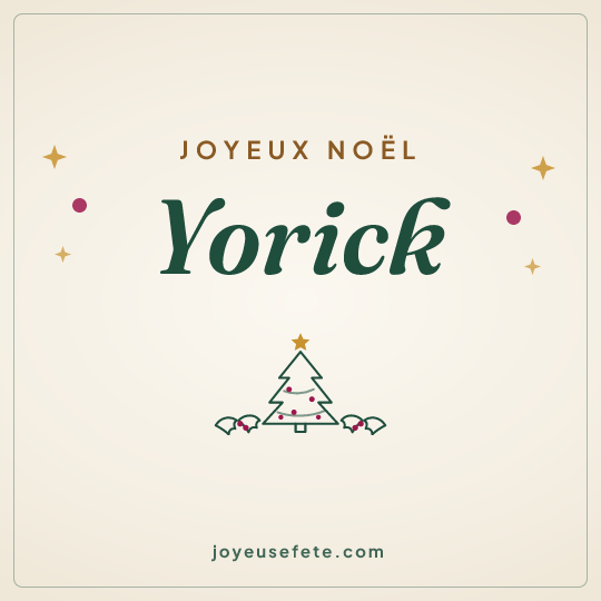 Image carrée « Joyeux Noël Yorick » pour WhatsApp