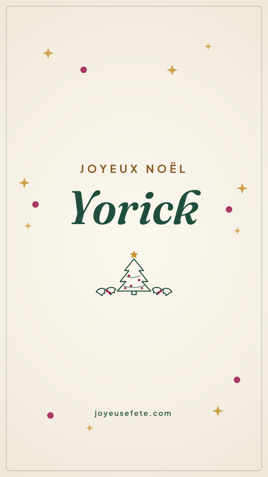 Image « Joyeux Noël Yorick » au format story