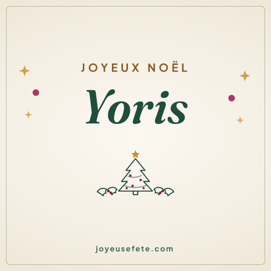 Image carrée « Joyeux Noël Yoris » pour WhatsApp