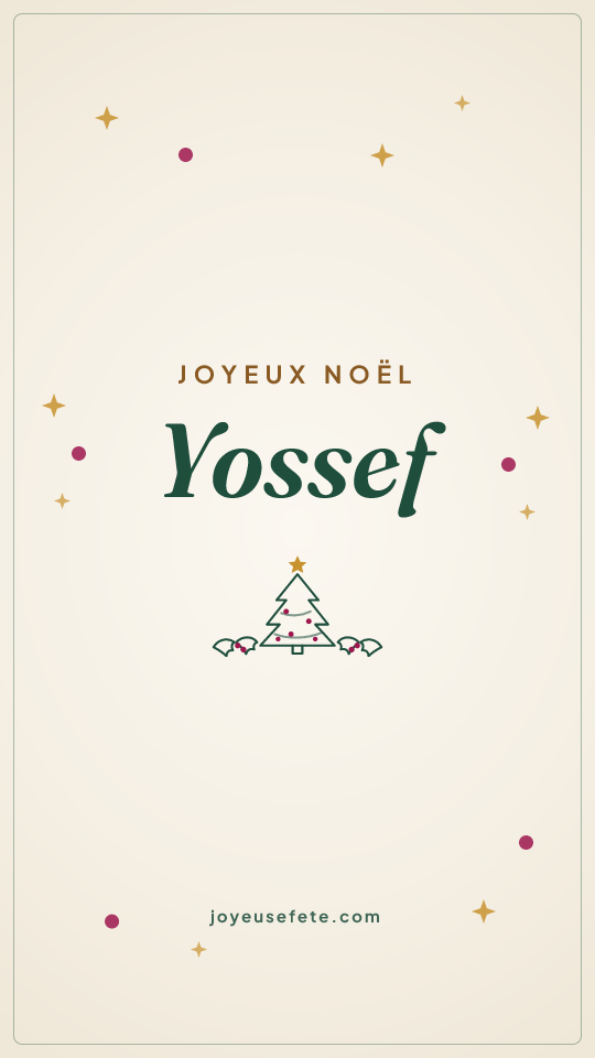 Image « Joyeux Noël Yossef » au format story
