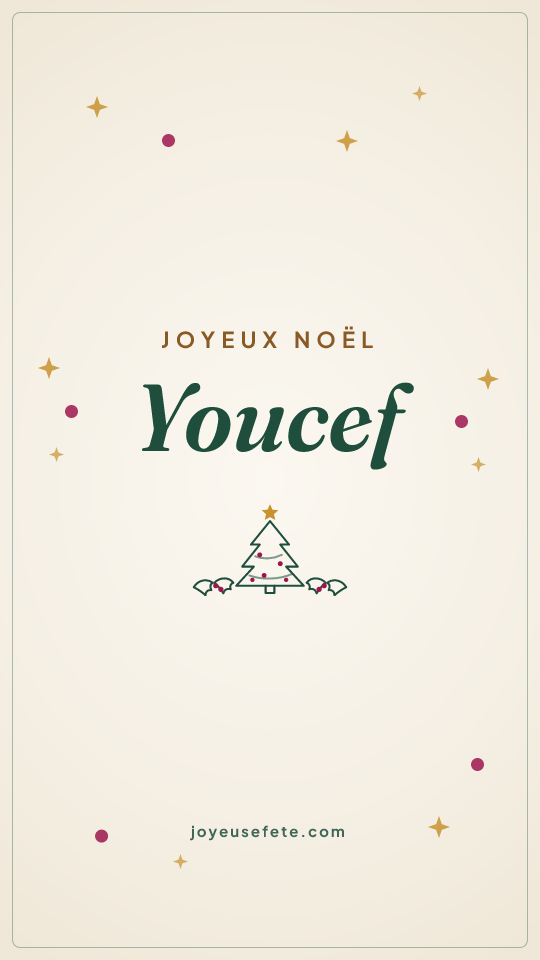 Image « Joyeux Noël Youcef » au format story