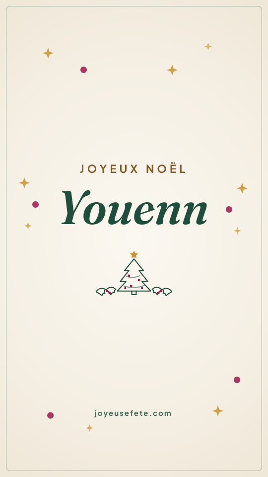 Image « Joyeux Noël Youenn » au format story