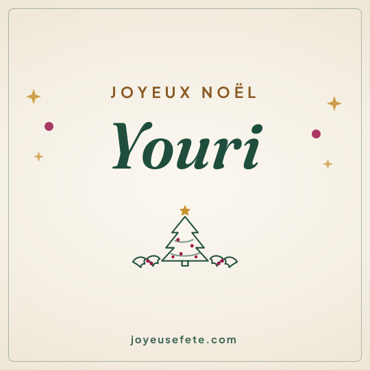 Image carrée « Joyeux Noël Youri » pour WhatsApp