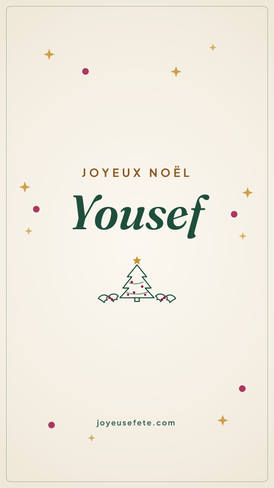 Image « Joyeux Noël Yousef » au format story