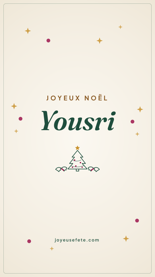 Image « Joyeux Noël Yousri » au format story