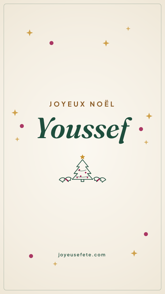 Image « Joyeux Noël Youssef » au format story