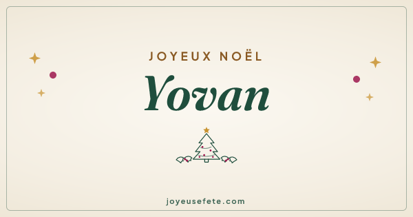 Image « Joyeux Noël Yovan » au format large