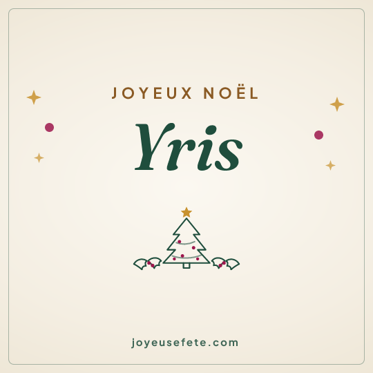 Image carrée « Joyeux Noël Yris » pour WhatsApp