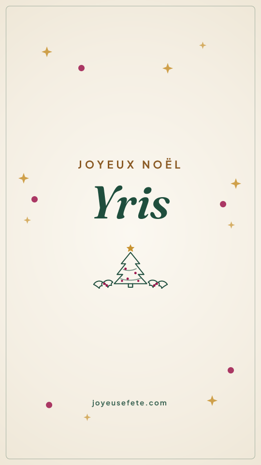 Image « Joyeux Noël Yris » au format story