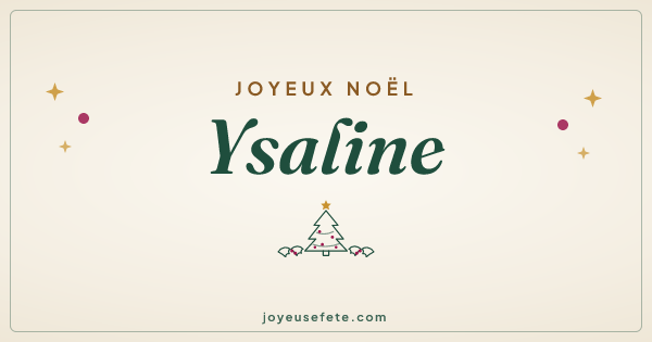 Image « Joyeux Noël Ysaline » au format large