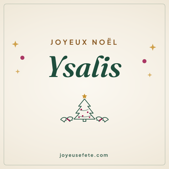 Image carrée « Joyeux Noël Ysalis » pour WhatsApp