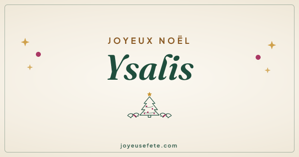 Image « Joyeux Noël Ysalis » au format large
