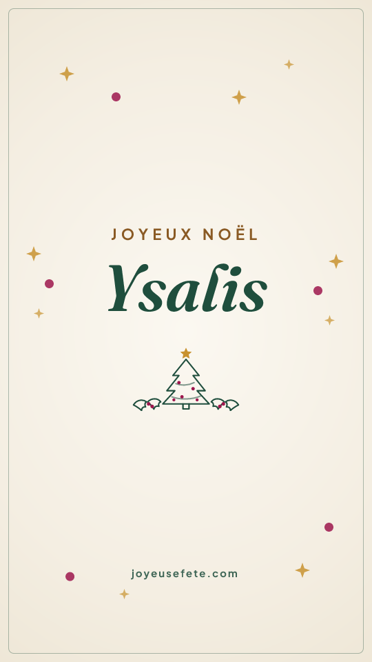 Image « Joyeux Noël Ysalis » au format story