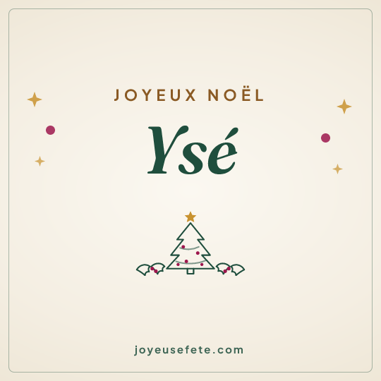 Image carrée « Joyeux Noël Ysé » pour WhatsApp