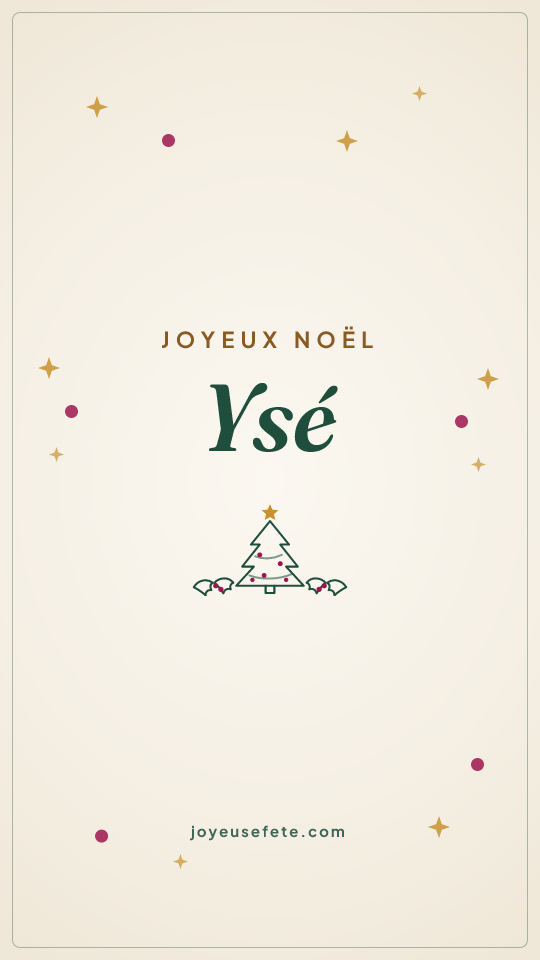 Image « Joyeux Noël Ysé » au format story