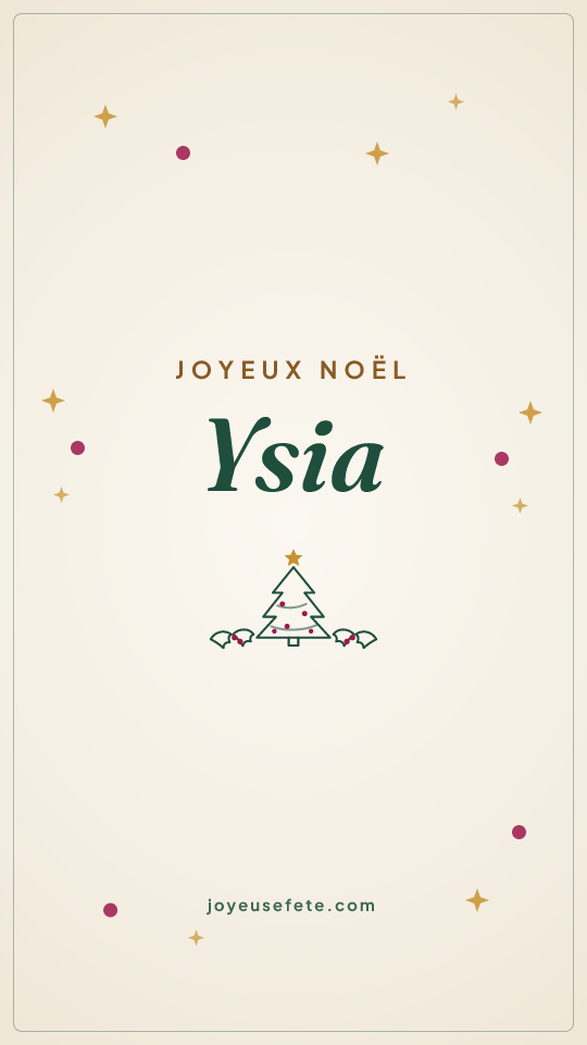 Image « Joyeux Noël Ysia » au format story