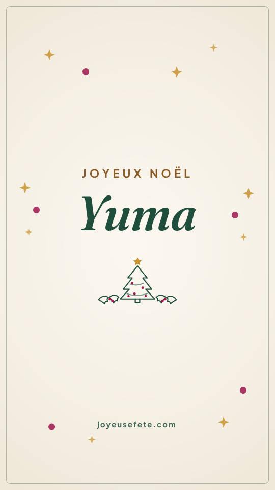Image « Joyeux Noël Yuma » au format story