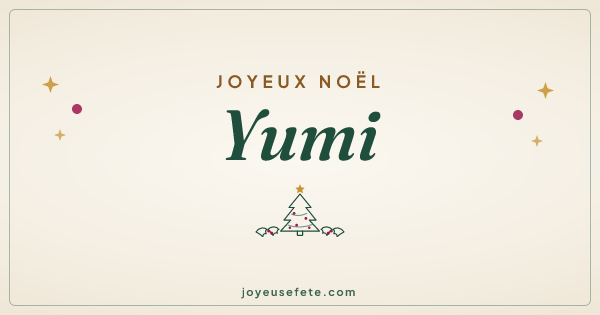 Image « Joyeux Noël Yumi » au format large