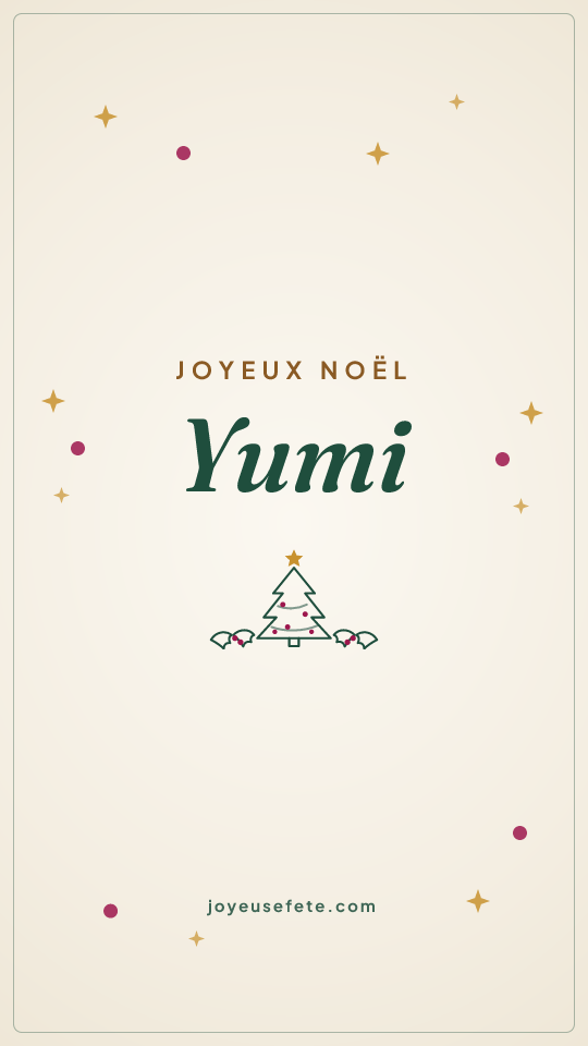 Image « Joyeux Noël Yumi » au format story