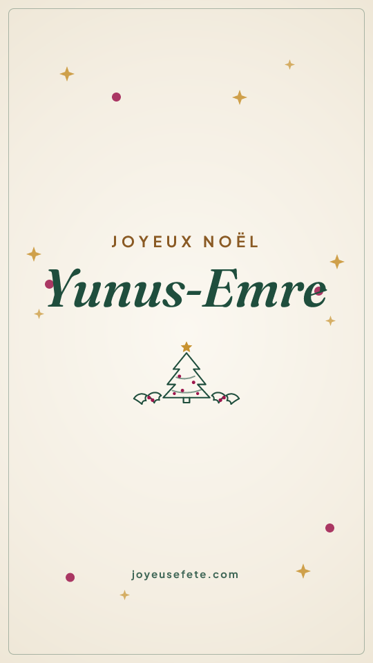 Image « Joyeux Noël Yunus-Emre » au format story