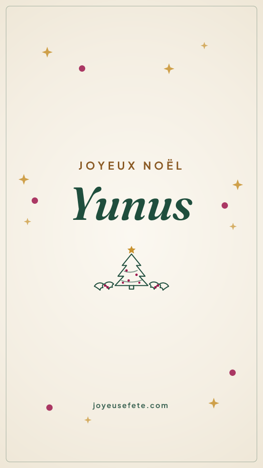 Image « Joyeux Noël Yunus » au format story
