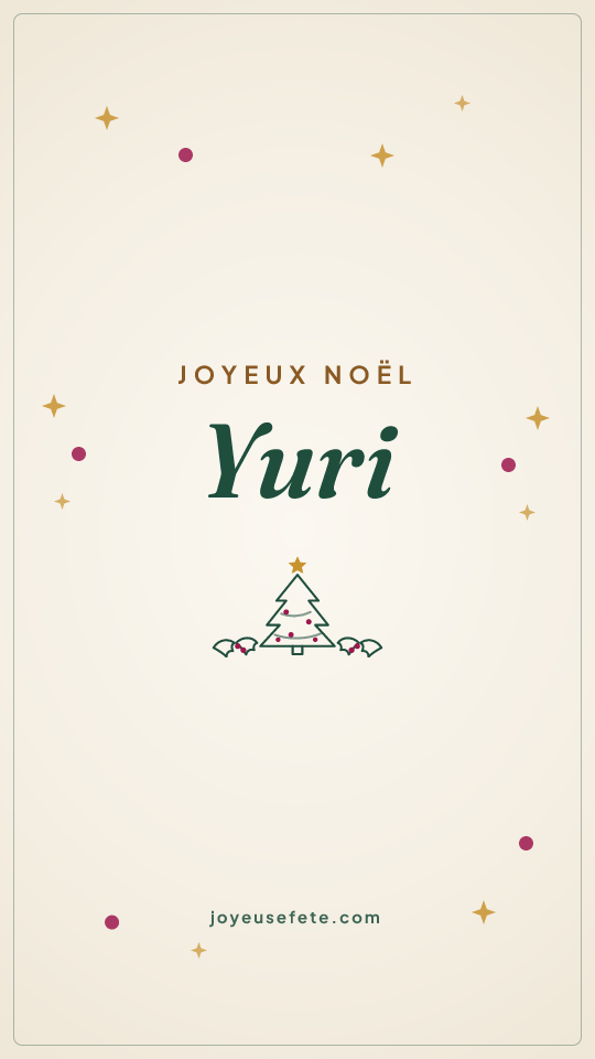 Image « Joyeux Noël Yuri » au format story