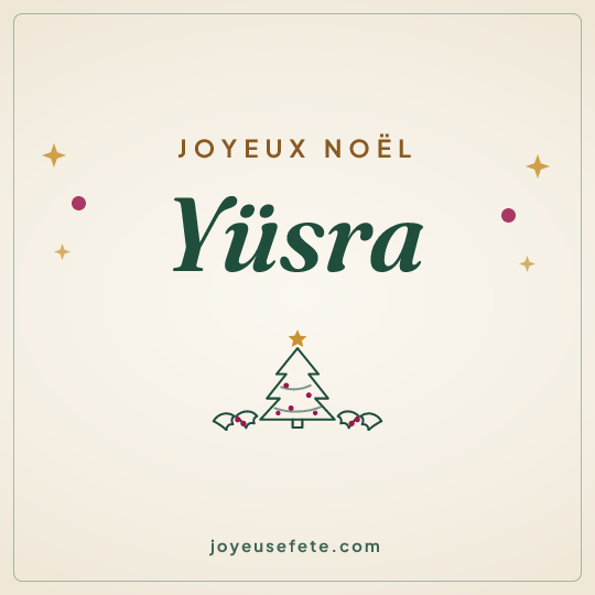 Image carrée « Joyeux Noël Yüsra » pour WhatsApp