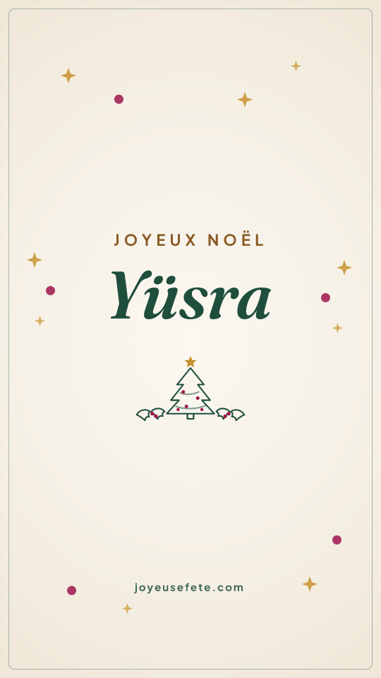 Image « Joyeux Noël Yüsra » au format story