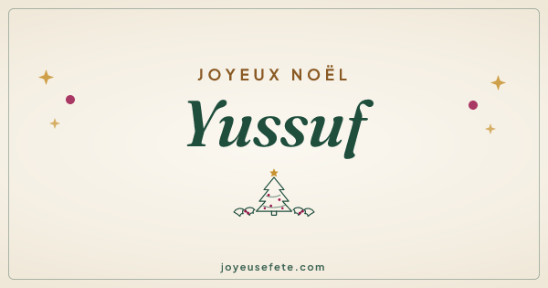 Image « Joyeux Noël Yussuf » au format large