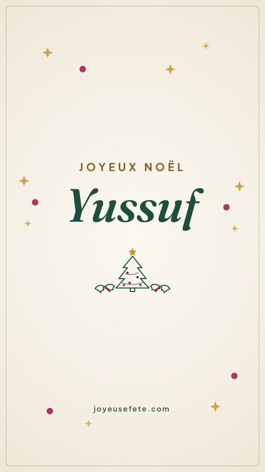 Image « Joyeux Noël Yussuf » au format story