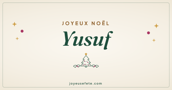 Image « Joyeux Noël Yusuf » au format large
