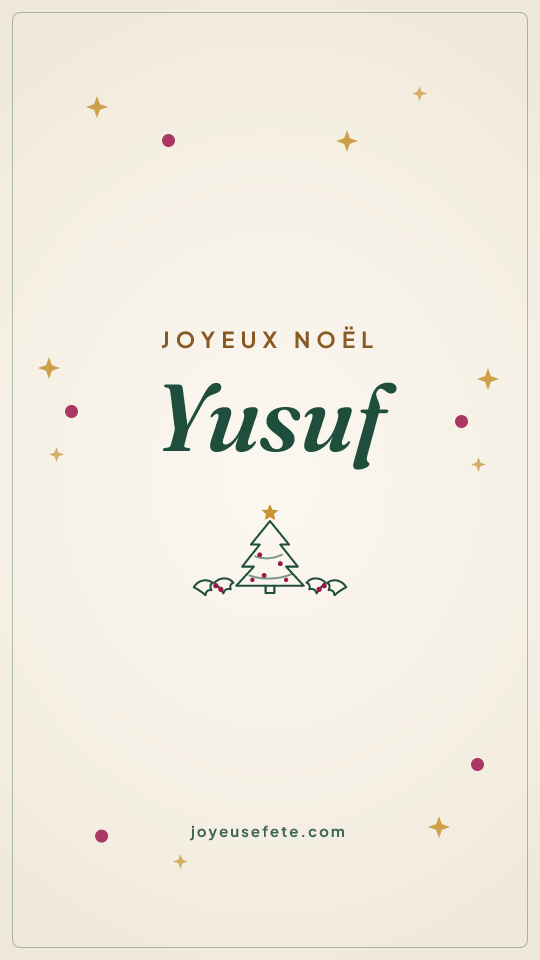 Image « Joyeux Noël Yusuf » au format story